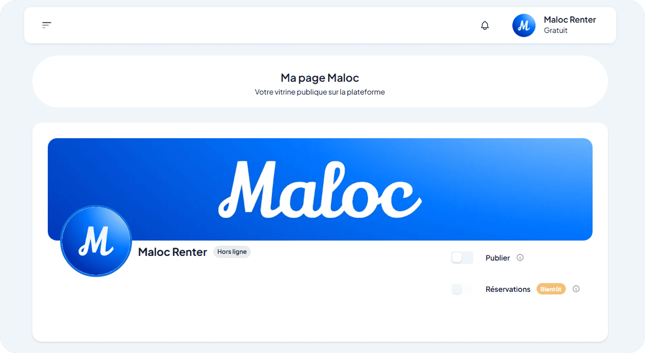 My Maloc page